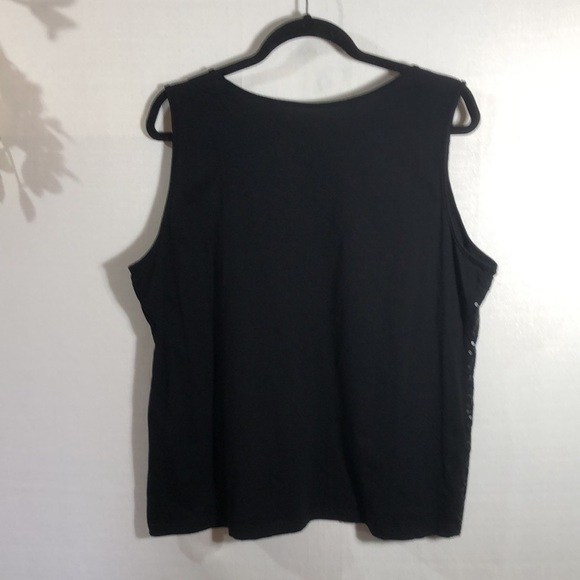 CASLON black sequin short sleeve top, 2XL, in good condition - Picture 3 of 5